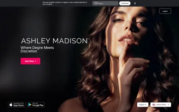 Screenshot del sito Ashley Madison