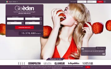 Screenshot del sito Gleeden