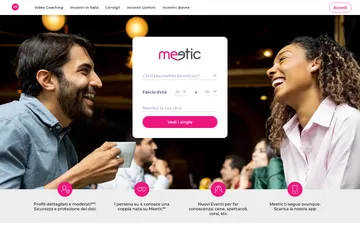 Screenshot del sito Meetic