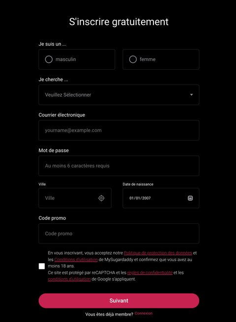mysugardaddy signup