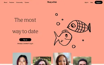 Screenshot del sito Plenty of Fish