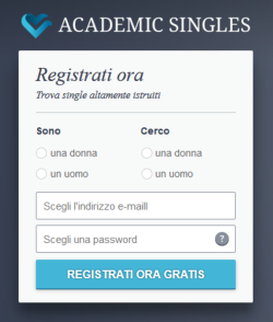 Academic Singles Registrazione