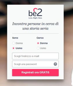 be2 Registrazione