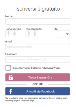 RussianCupid Registrazione