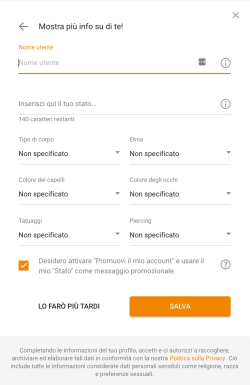 Senzapudore Registrazione