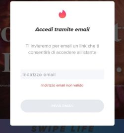 Tinder Registrazione