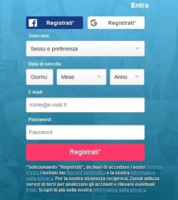 Zoosk Registrazione